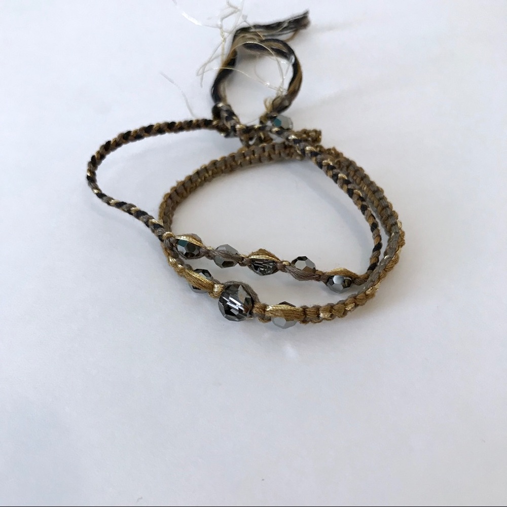 Chan Luu Bracelet Set of Two Beaded Brown Tan